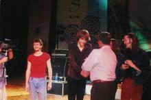 Members of French rock band Matmatah at Saarang 2005