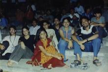 A photograph of students of IIT Madras at Saarang, 2005 