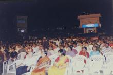 Prof. M. S. Ananth, Director, Mrs. Jayashree Ananth, Director’s wife, and Dr. Usha Titus, Registrar, at a Saarang event, 2005