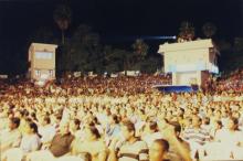 A section of audience at the Open Air Theatre, Saarang 2005