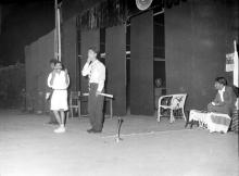 Students perform a Hindi play at the Third Inter-IIT Sports Meet, 1964