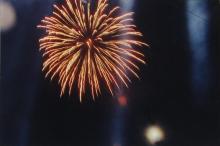Fireworks light up the night sky, Saarang 2005