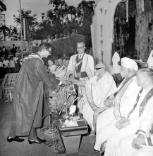 C. Rajagopalachari gives away a degree to a student, 1967