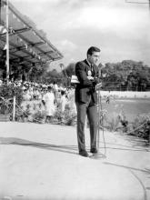 Mansoor Ali Khan, Nawab of Pataudi inaugurating the Third Inter-IIT Sports Meet, 1964