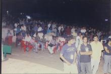 A section of an audience at the Open Air Theatre, Saarang 2005