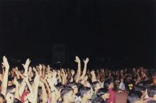 Audience cheering at a Saarang event, 2005