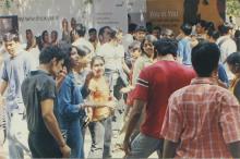 Students at a Saarang event, 2005