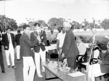 Dr. A. L. Mudaliar presenting a prize at the Third Inter-IIT Sports Meet, 1964