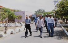 Prof. M. S. Ananth with several other gentlemen during a visit, 2003