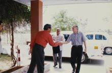 Prof. M. S. Ananth is welcomed at Ramanathapuram, 2003