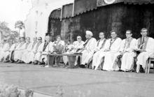 Dr. A. L. Mudaliar and Mr. C. Rajagopalachari in conversation at the fourth convocation of IIT Madras, 1967