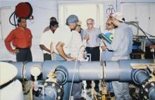 Prof. M. S. Ananth in discussion with other gentlemen, 2003