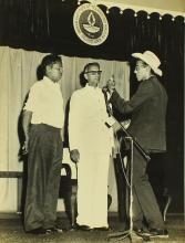 Mr. Gopal Ramachandran performing magic, 1966