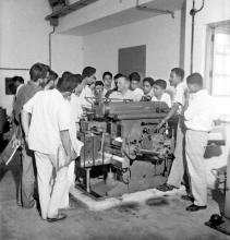 Students at the Central Workshop