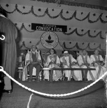 The dignitaries of the eleventh convocation on the dais