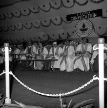 The dignitaries of the eleventh convocation on the dais