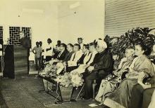 Mr. Sethunathan addresses the audience at Dr. A. L. Mudaliar’s farewell function