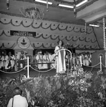 Mrs. Indira Gandhi delivers the convocation address
