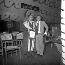Mr. Iyer Chandrasekar Balakrishnan poses for a photograph on the dais