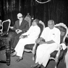 At the stone laying ceremony, 1962