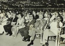 A view of the audience at the Ninth Institute Day celebrations at the Open Air Theatre, 1968