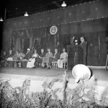 Prof. B. Sengupto addresses the audience at his farewell function, 1967
