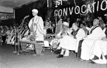 Dr. S. Radhakrishnan addresses the audience at the first convocation