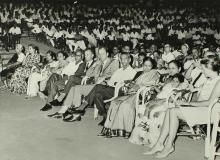 A view of the audience at the Ninth Institute Day celebrations at the Open Air Theatre, 1968