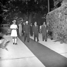 Entering the Open Air Theatre (OAT) for Prof. Sengupto’s farewell function, 1967