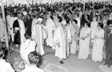 Dr. S. Radhakrishnan, Dr. A. L. Mudaliar and Mr. H. H. Sri Jayachamarajendra Wadiyar (Governor of Madras State)