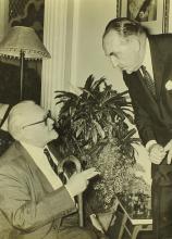 Dr. Emil Lehnartz and Dr. Karl Pfauter in conversation, 1968 