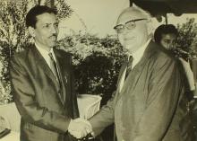 Prof. A. Ramachandran and Dr. Emil Lehnartz at IIT Madras, 1968