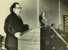 A speaker addressing the audience at the inaugural function of the  ‘Development in Chemical Engineering’ seminar