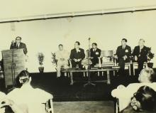 A speaker addressing the audience at the inaugural function of the  ‘Development in Chemical Engineering’ seminar