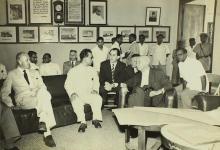 Prof. B. Sengupto with the distinguished visitors in the CLRI campus during the visit of H. E. Theodor Heuss to IIT Madras, 1960