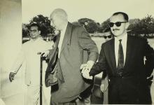 Prof. B. Sengupto welcomes H. E. Theodor Heuss during the latter’s visit to IIT Madras, 1960