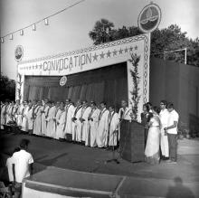 A group of students lead the invocation at the eighth convocation