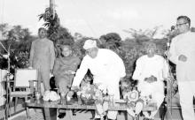 Prof. B. Sengupto speaks at the inauguration of the Central School building at IIT Madras, 1965