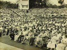 A section of the audience at the sixth convocation, at the Open Air Theatre