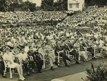 A section of the audience at the sixth convocation, at the Open Air Theatre