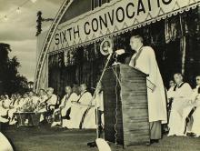 Mr. H. V. R. Iengar declares the convocation open