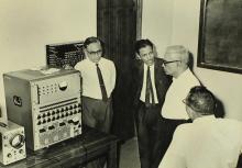 Dr. S. Bhagavantam examines the German “Small Computer”