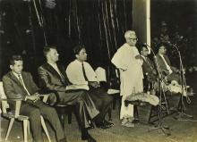 Mr. M. Bhaktavatsalam addresses the audience during the Sixth Institute Day, 1965