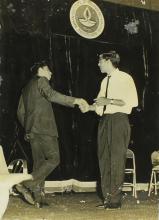 Students stage a play at the Open Air Theatre during the Sixth Institute Day, 1965
