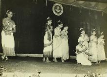 Children from the campus stage ‘Chandalika’, 1967
