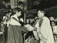 Dr. Vikram A. Sarabhai giving away a prize, 1968