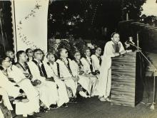 Dr. Vikram A. Sarabhai delivers the convocation address, 1968