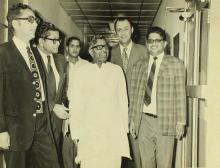 Distinguished guests and some of the faculty of IIT Madras photographed during the inauguration of the Computer Centre, 1973