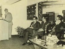 Mr. K. T. Chandy addresses the audience during the Computer Centre inauguration, 1973