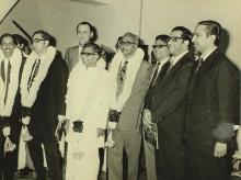 Distinguished guests and some of the IIT Madras faculty pose for a photograph, 1973